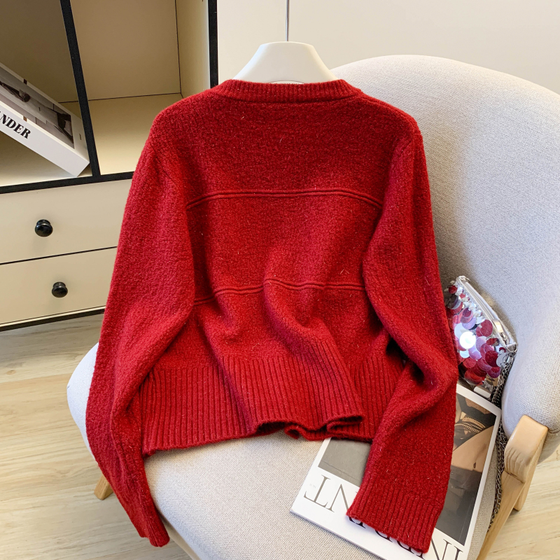 France style red cardigan chanelstyle spring sweater