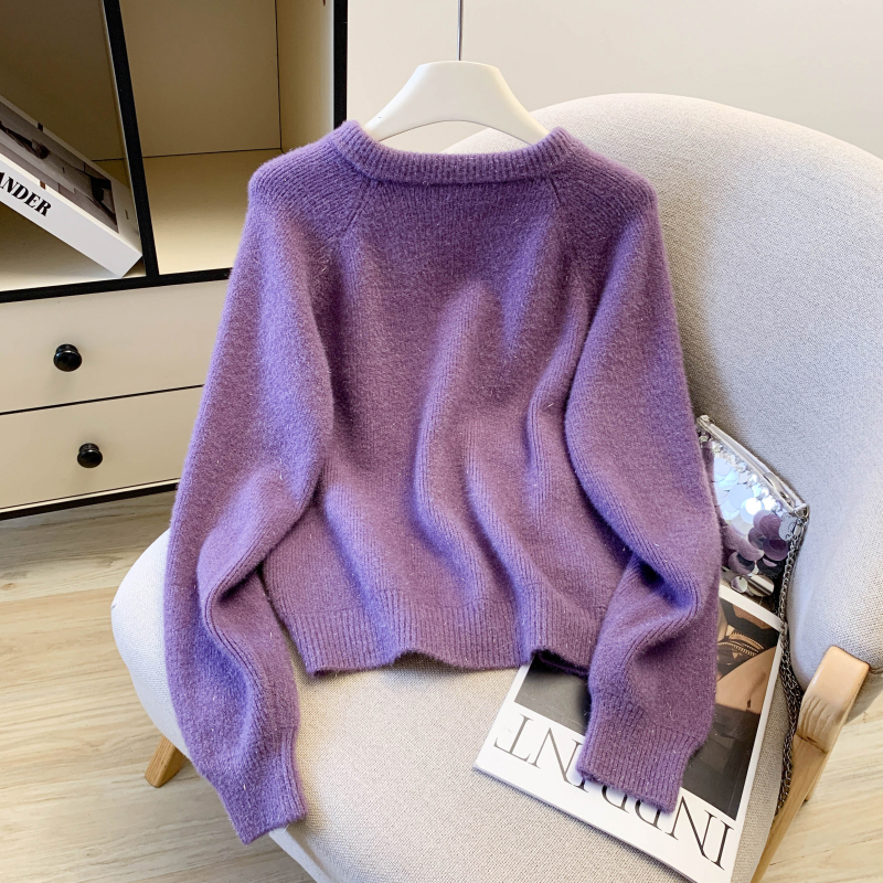 Slim bow cardigan show young Korean style tops for women