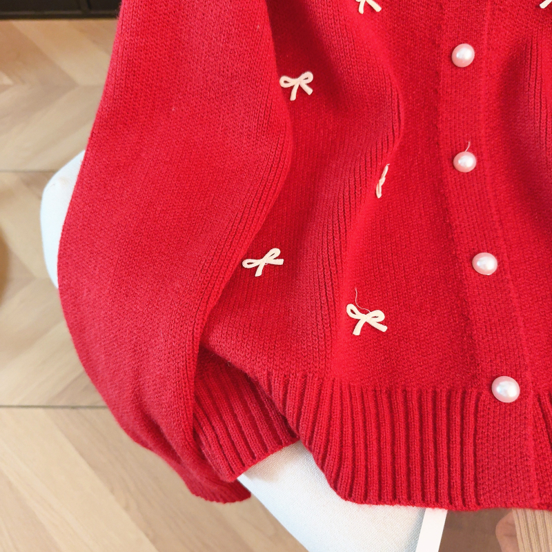 All-match Western style cardigan Korean style slim sweater