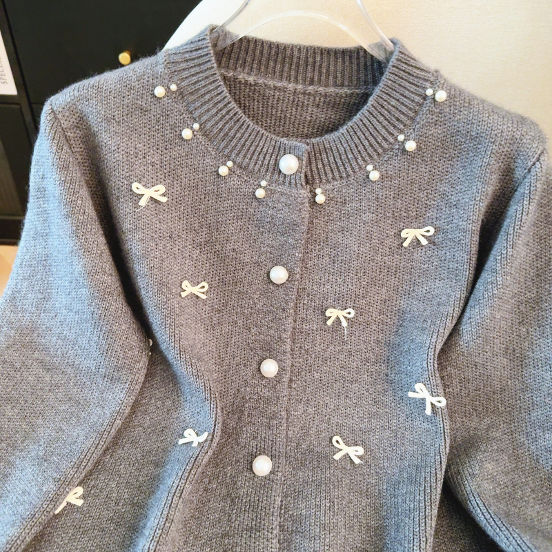 All-match Western style cardigan Korean style slim sweater