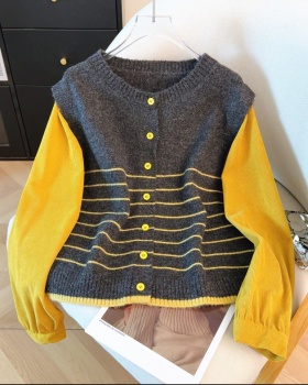 Slim spring sweater mixed colors cardigan for women