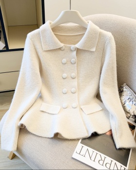 Double-breasted cardigan spring coat for women