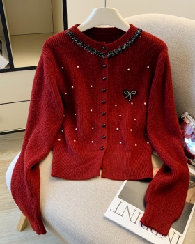 Spring slim Korean style mixed colors chanelstyle cardigan