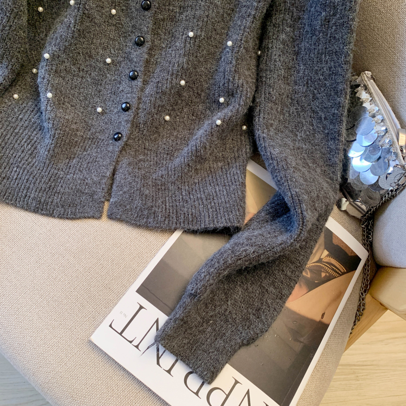 Spring slim Korean style mixed colors chanelstyle cardigan