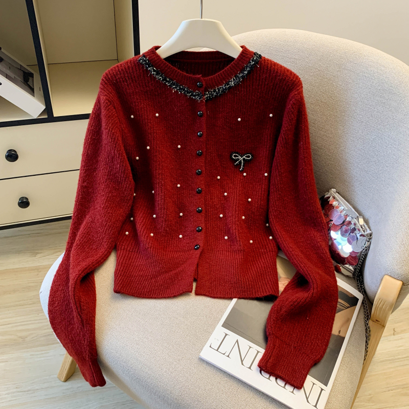 Spring slim Korean style mixed colors chanelstyle cardigan