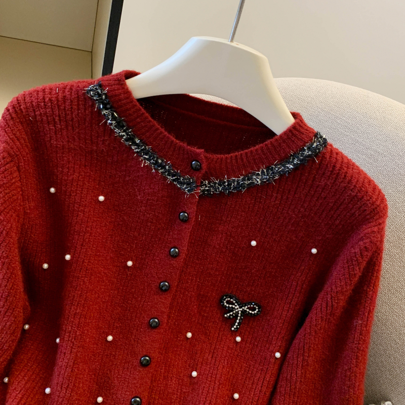 Spring slim Korean style mixed colors chanelstyle cardigan