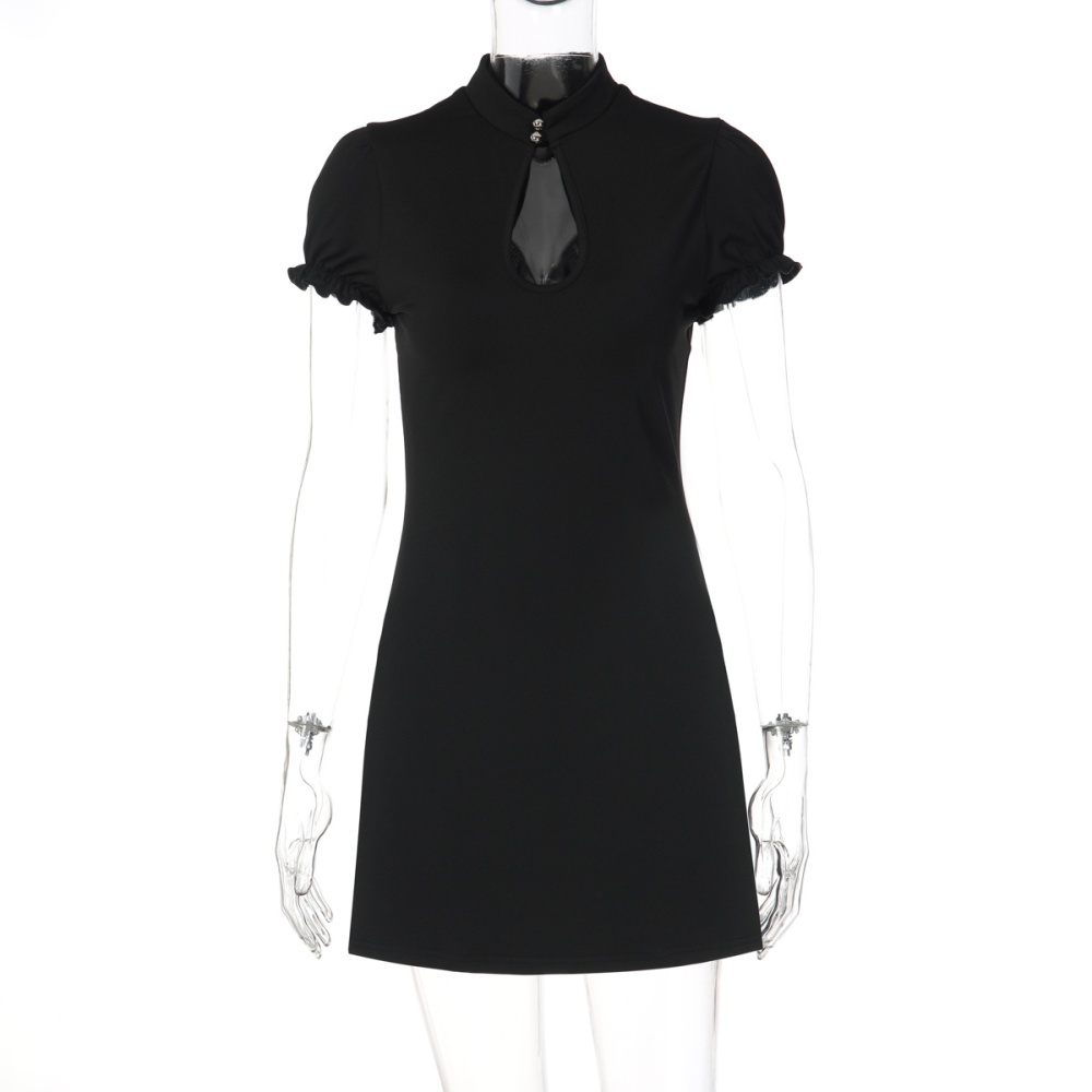 Short sleeve nightclub France style dress for women