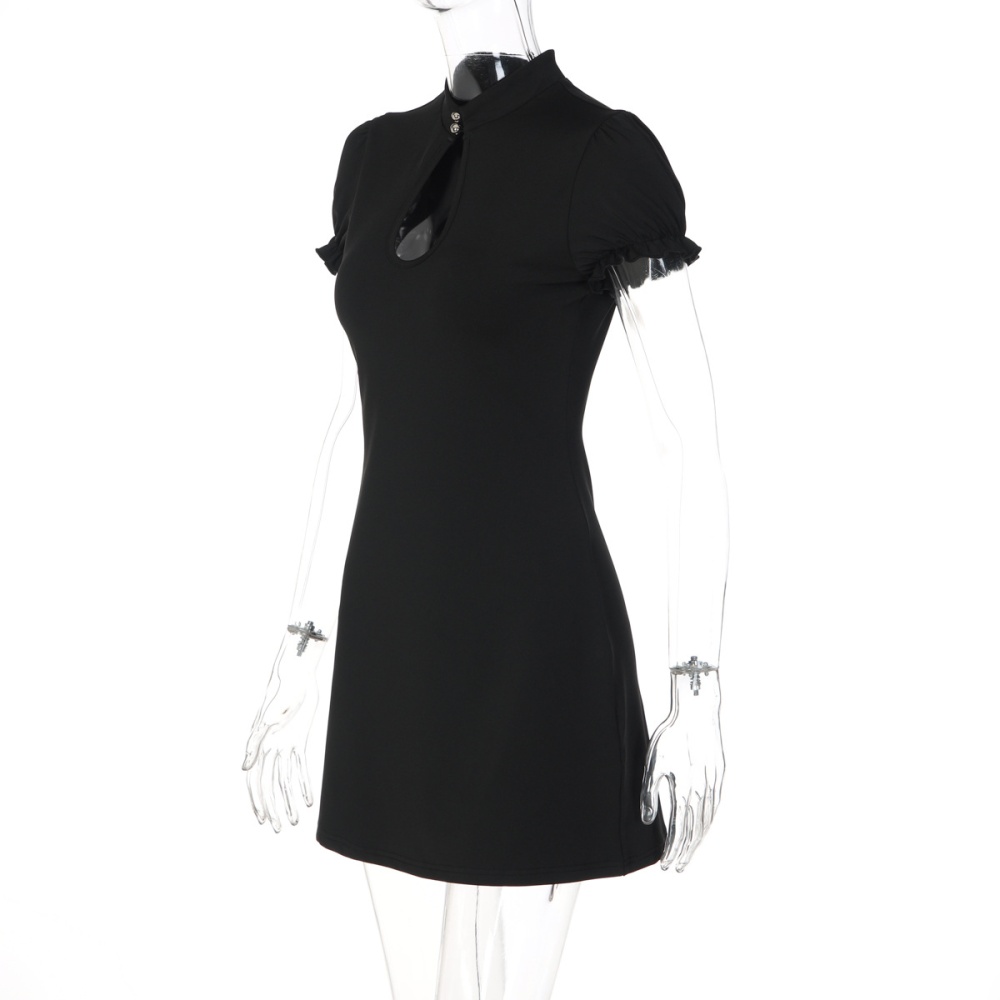 Short sleeve nightclub France style dress for women