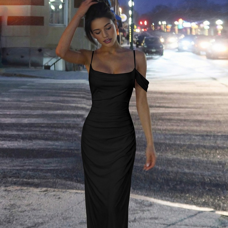 Sling fashion sexy pure European style dress for women