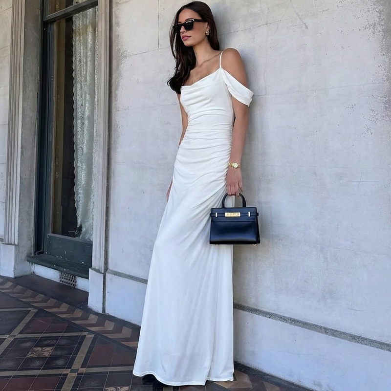 Sling fashion sexy pure European style dress for women