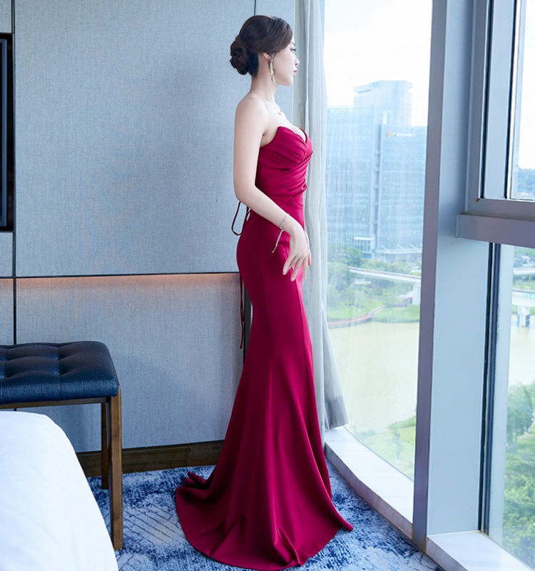Temperament mermaid long dress banquet evening dress