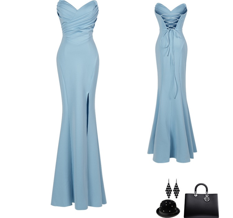 Temperament mermaid long dress banquet evening dress