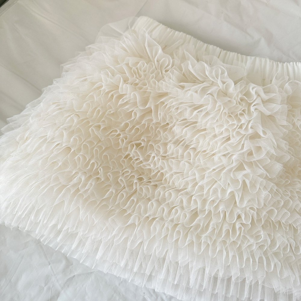 Lace sequins short skirt gauze beading tops a set