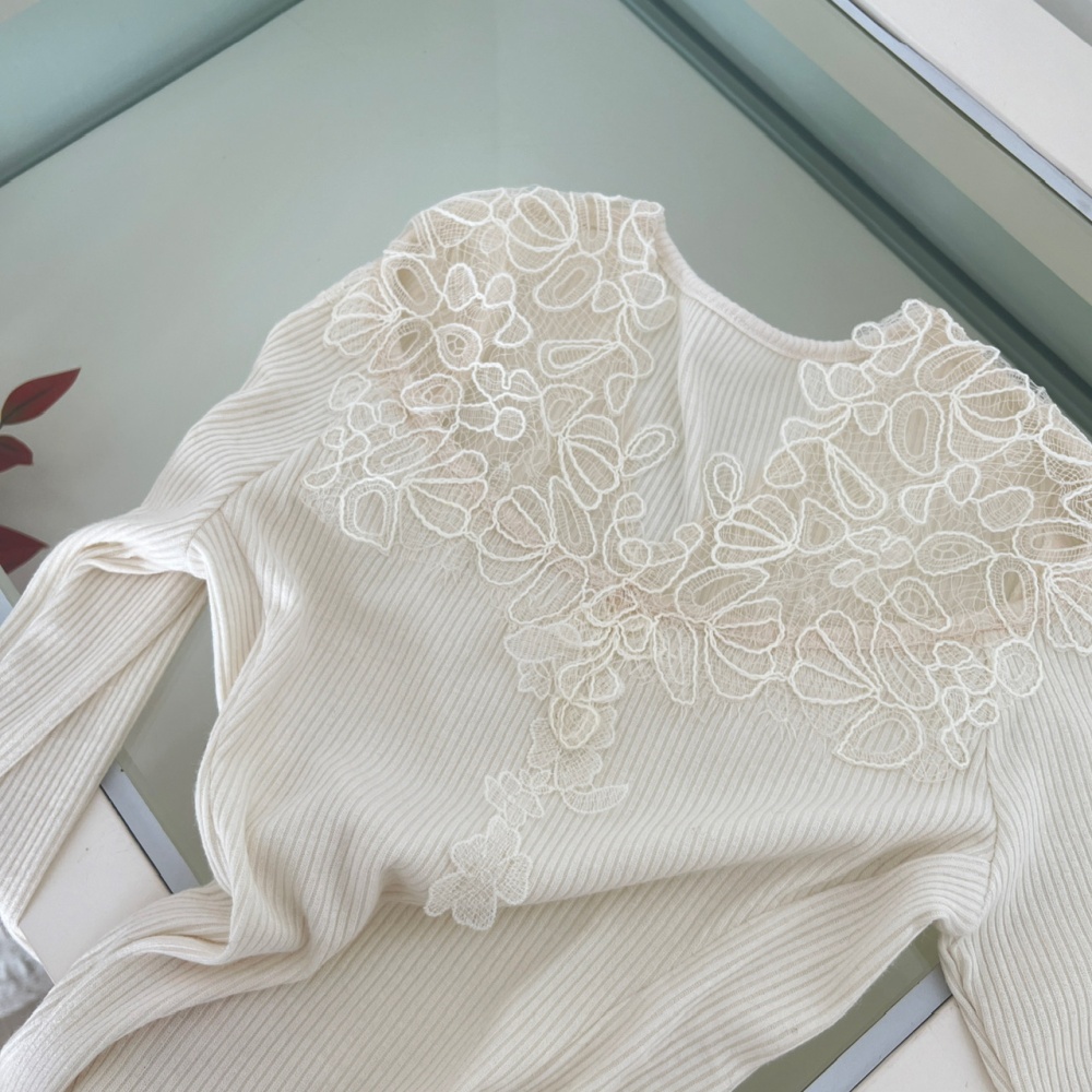 France style white inside the ride tender slim dress