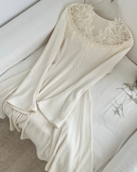 Knitted lace inside the ride slim France style tender dress