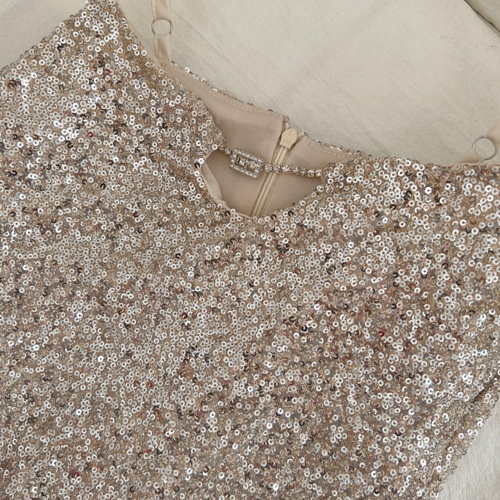 Winter sexy sling sequins light luxury dress for women