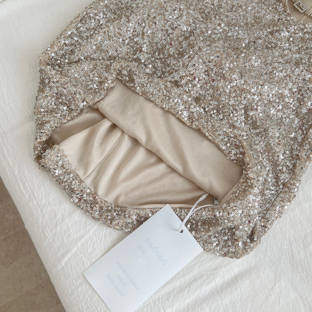 Winter sexy sling sequins light luxury dress for women