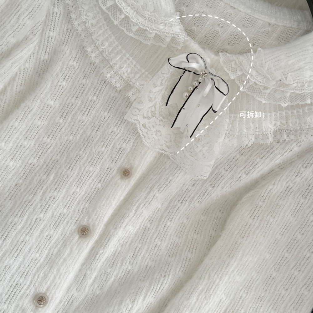 Court style France style skirt lace shirt a set for women