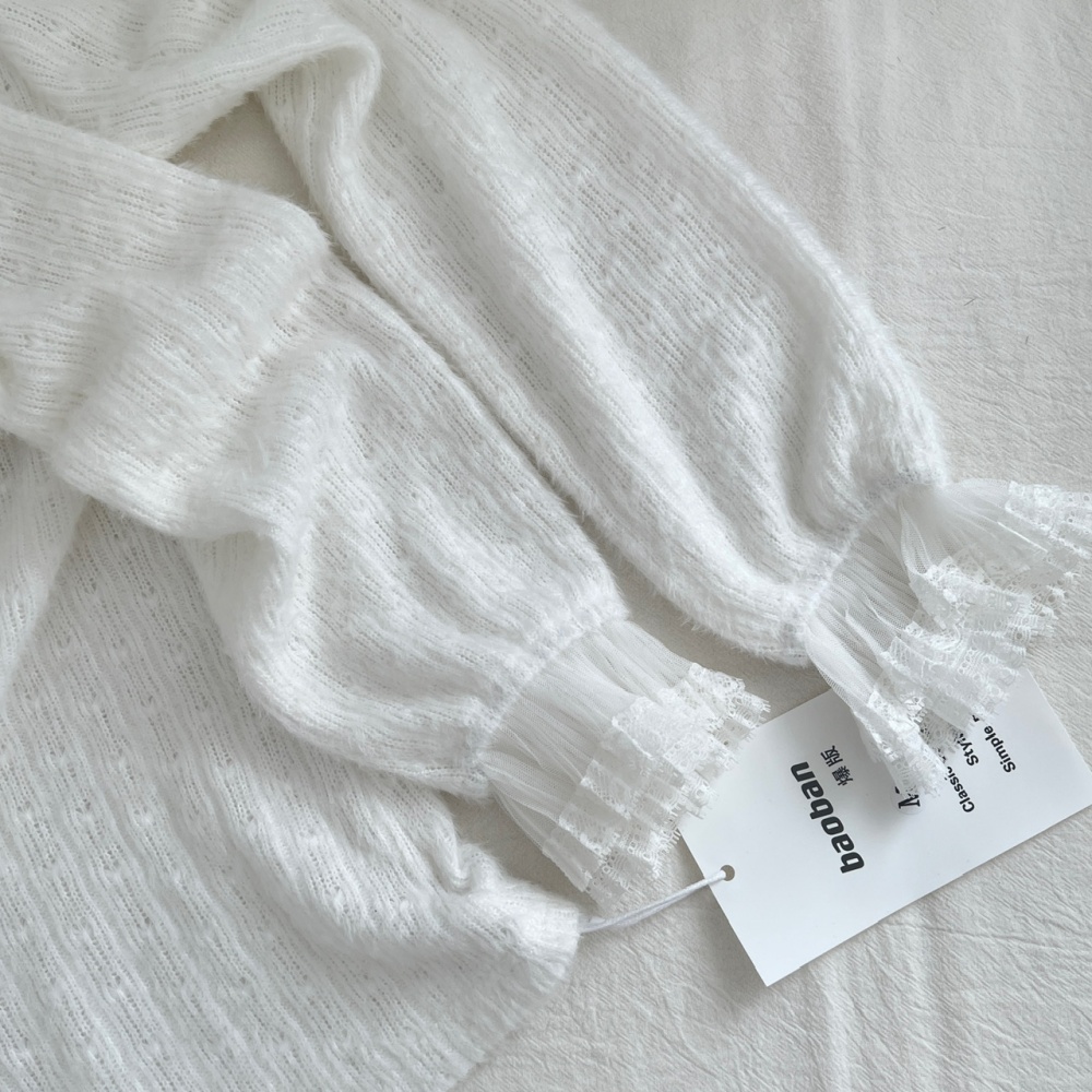 Court style France style skirt lace shirt a set for women