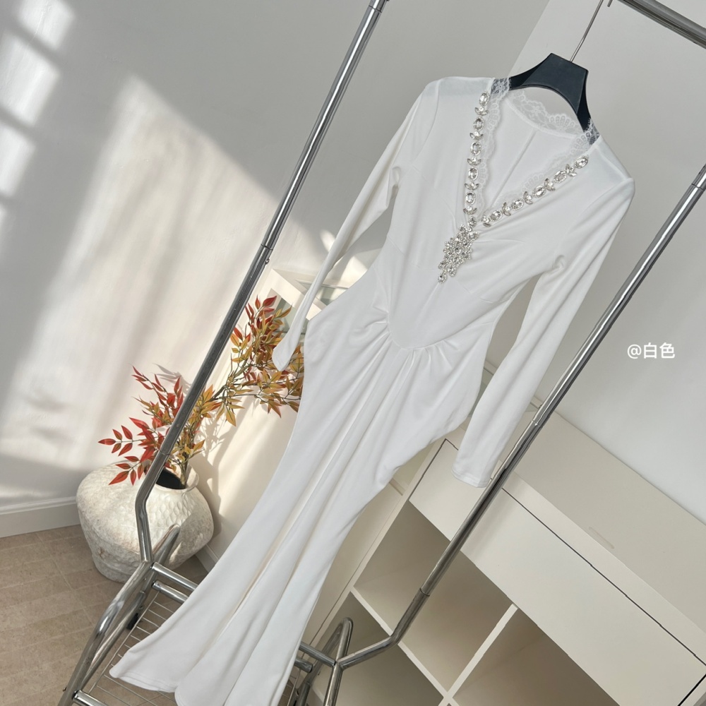 Mermaid V-neck temperament dress