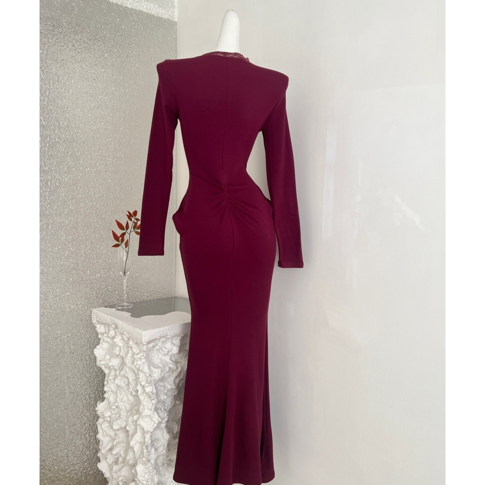 Mermaid V-neck temperament dress