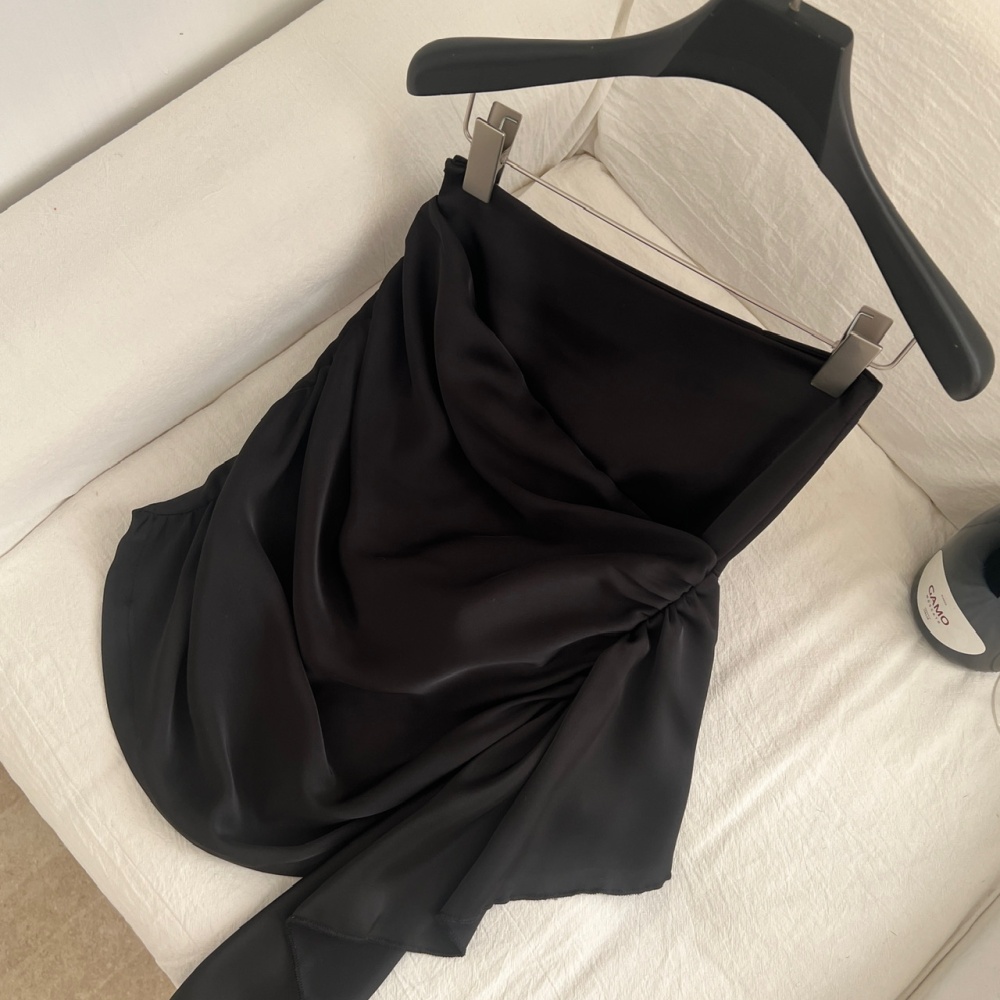 Black slim sling spicegirl skirt a set for women