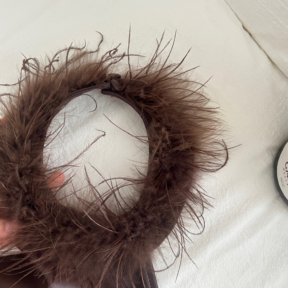 Ostrich hair christmas moon dress for women