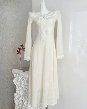 A-line lace sweet enticement slim long dress