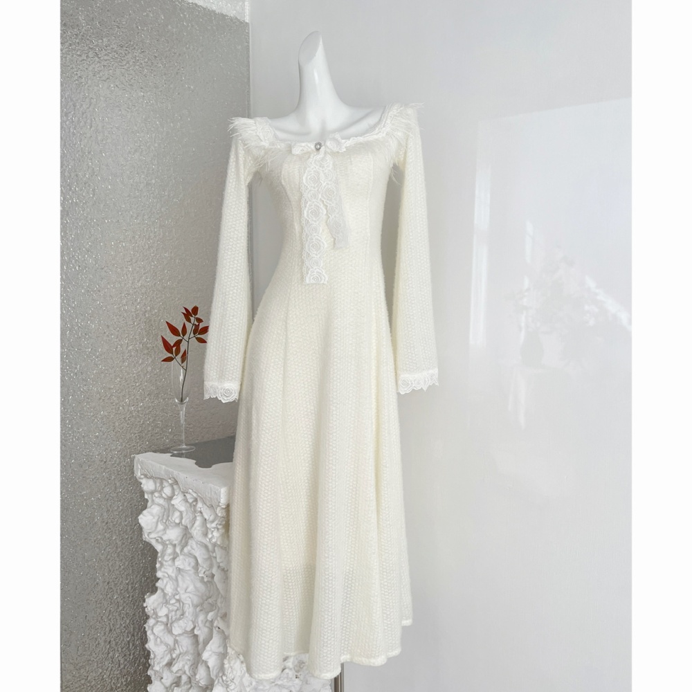 A-line lace sweet enticement slim long dress