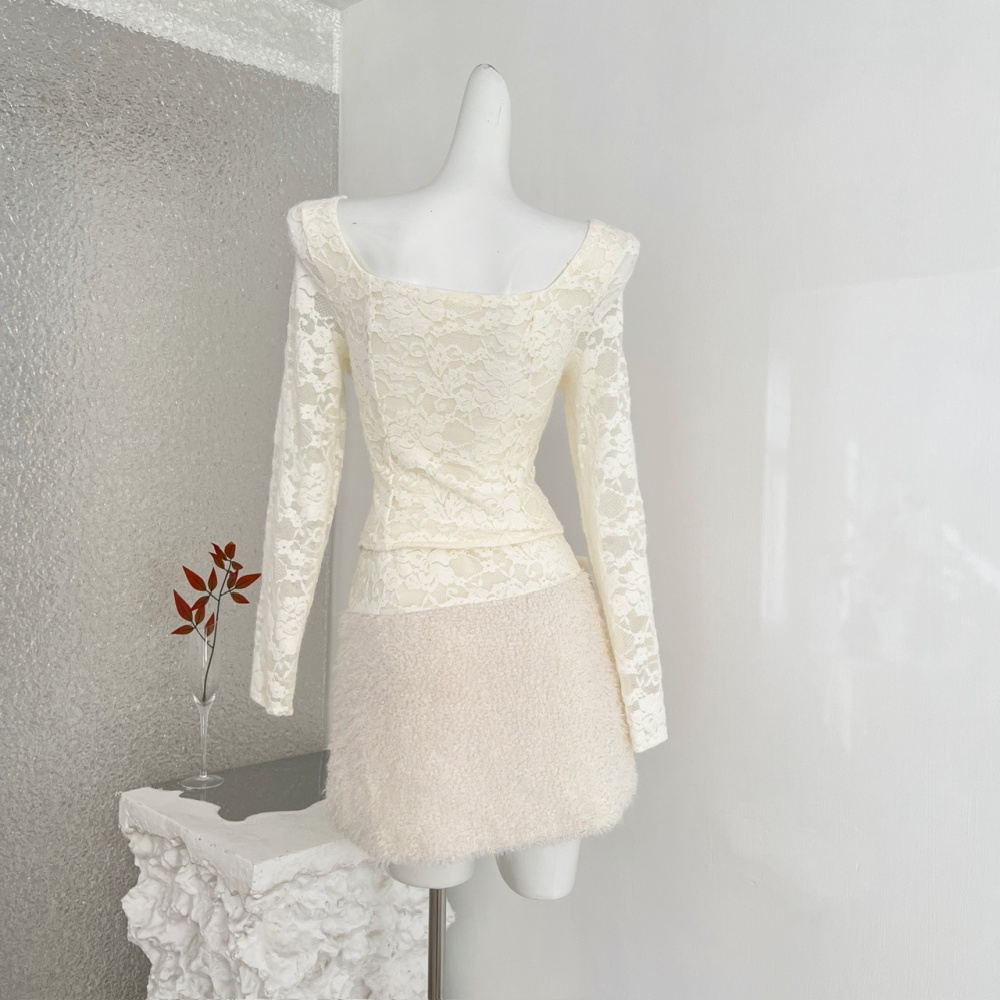 Lace small shirt elmo short skirt a set