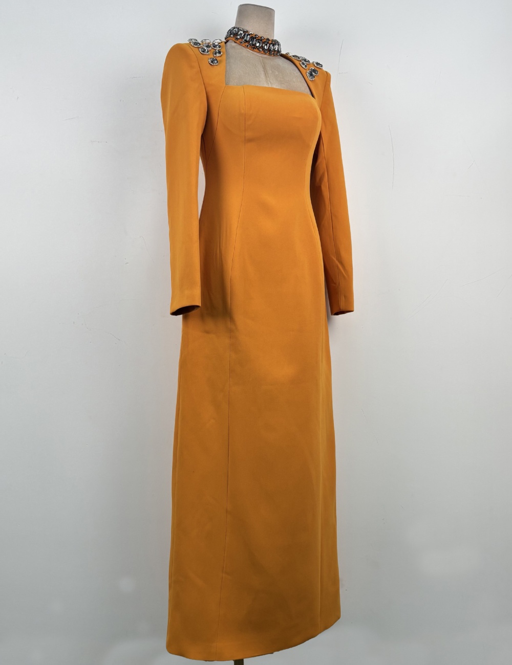 Rhinestone slim dress temperament evening dress