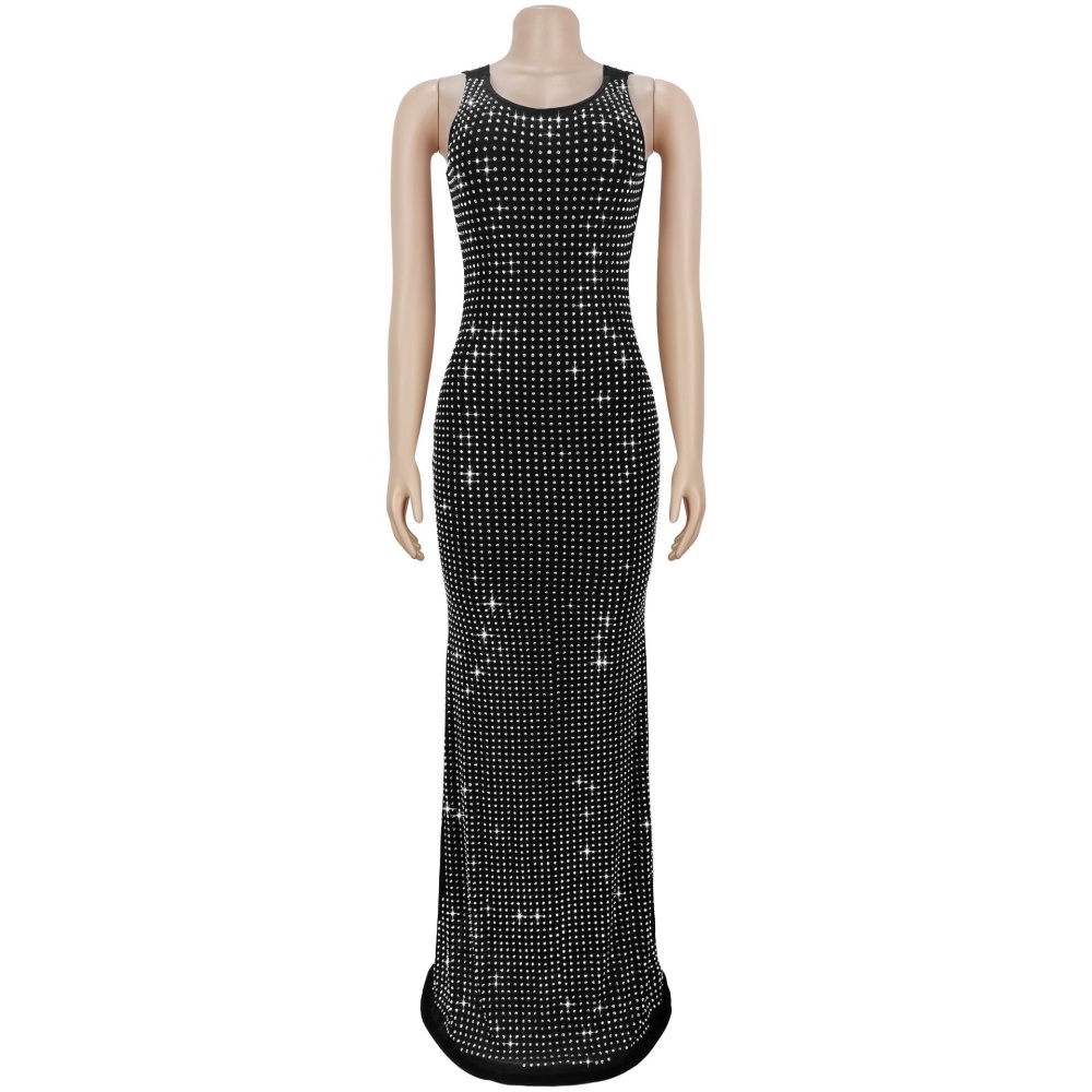 Rhinestone wear sexy high waist dress for women