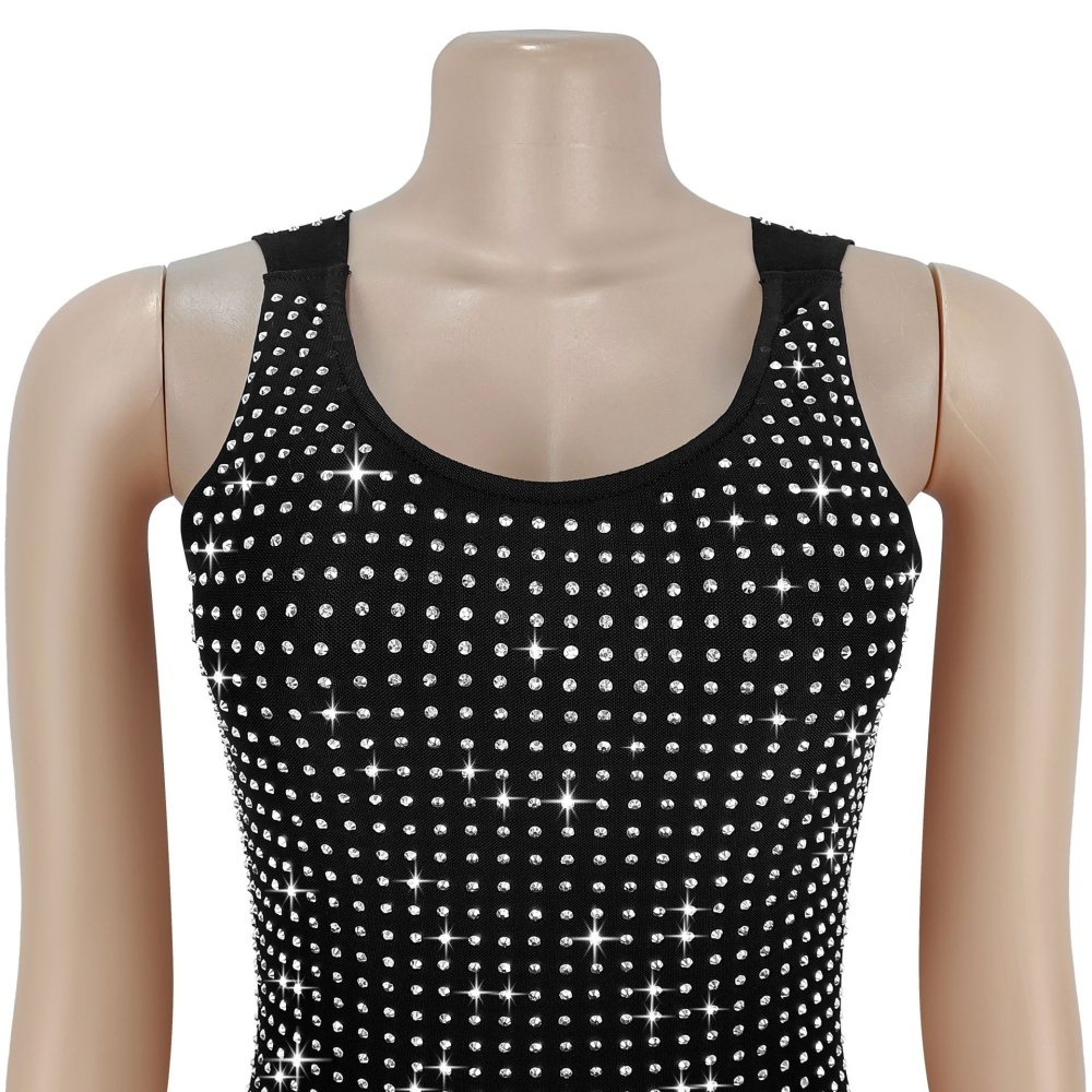 Rhinestone wear sexy high waist dress for women