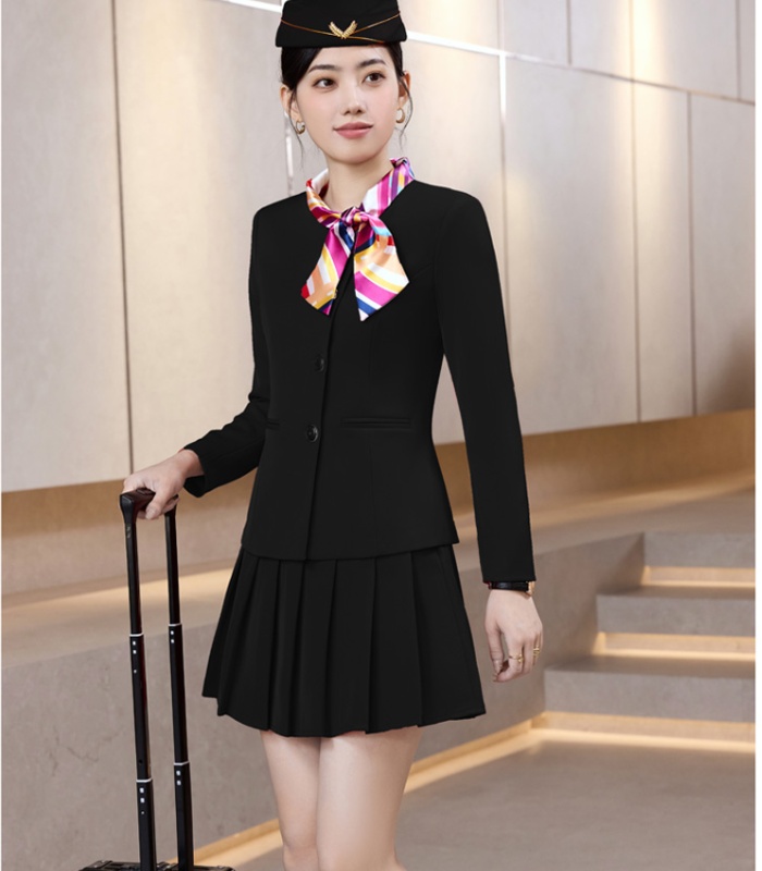 Autumn and winter short skirt coat a set for women
