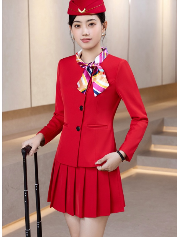 Autumn and winter short skirt coat a set for women