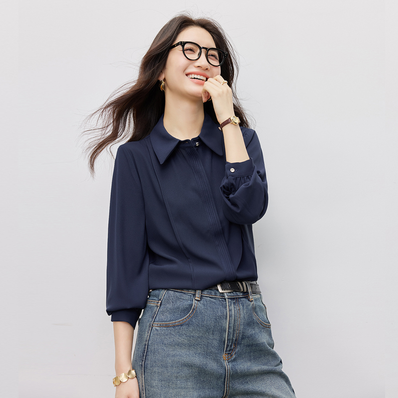 Temperament shirt all-match chiffon shirt for women