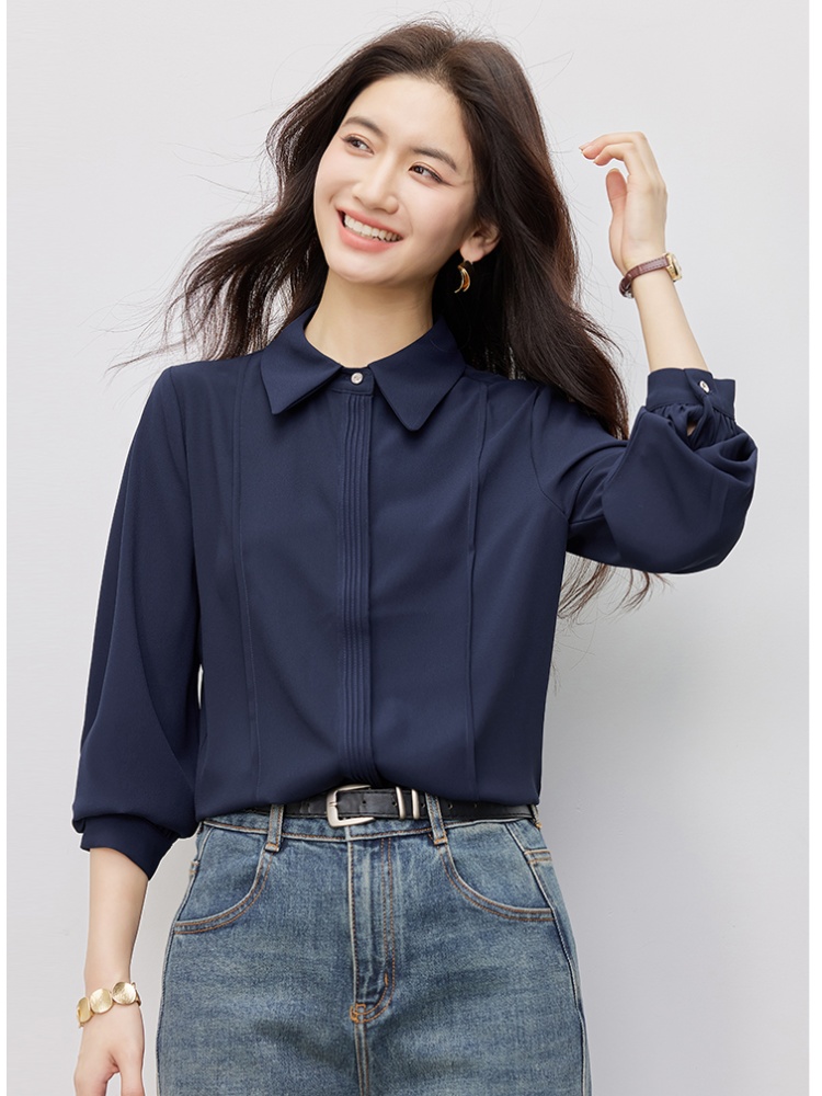 Temperament shirt all-match chiffon shirt for women