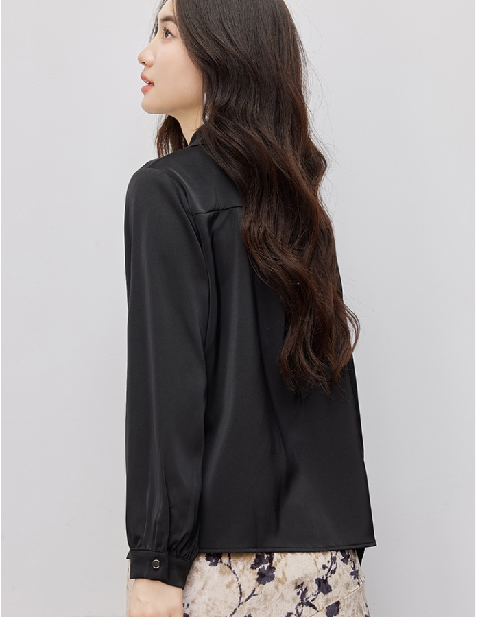 Temperament white Western style show young simple shirt for women