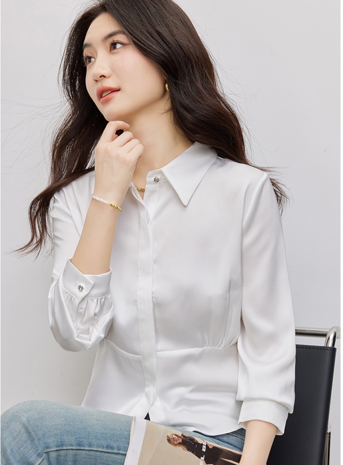 Big red pure tops fashion Western style shirt for women