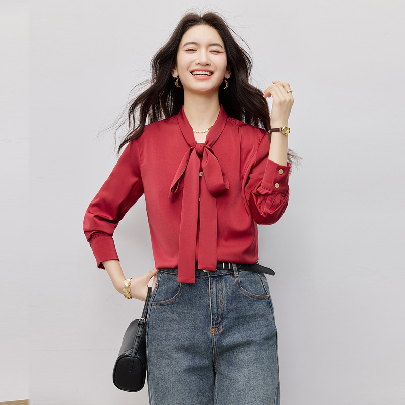 Pure spring shirt fashion chiffon tops for women