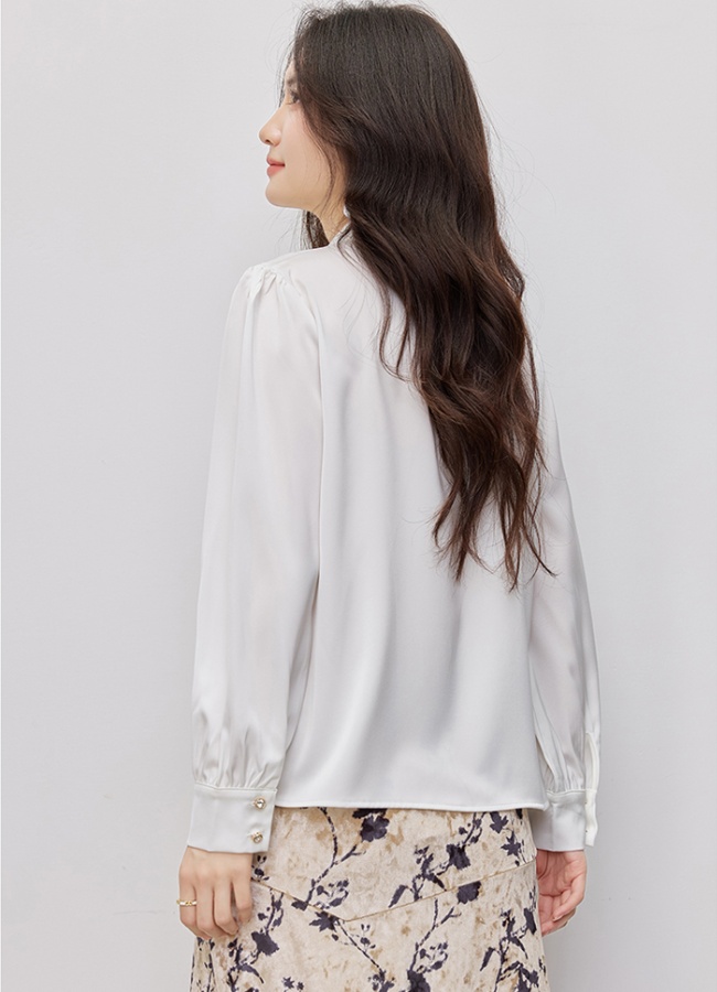 V-neck spring tops streamer Western style shirt for women