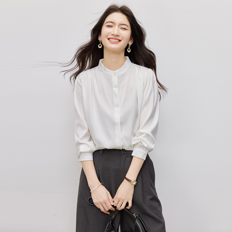 Western style long sleeve shirt purple tops for women