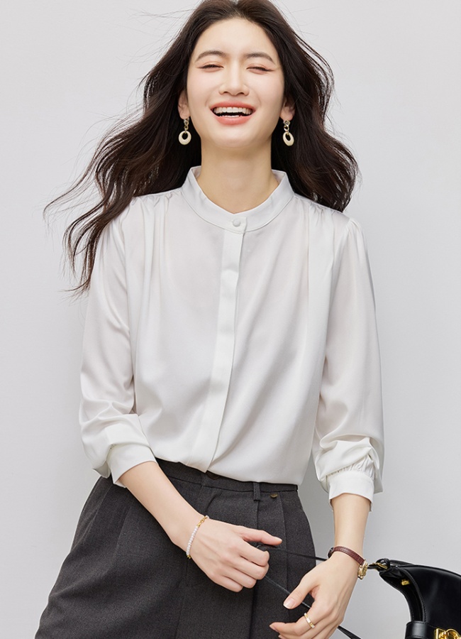 Western style long sleeve shirt purple tops for women