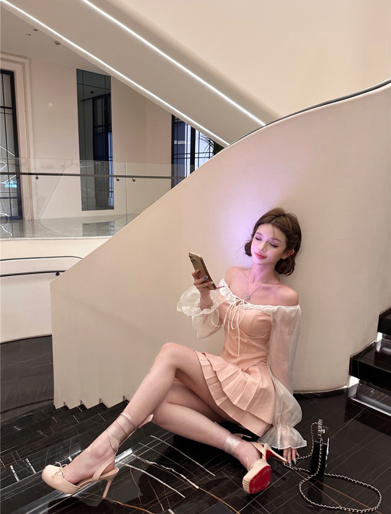 Pinched waist culottes spring skirt a set for women