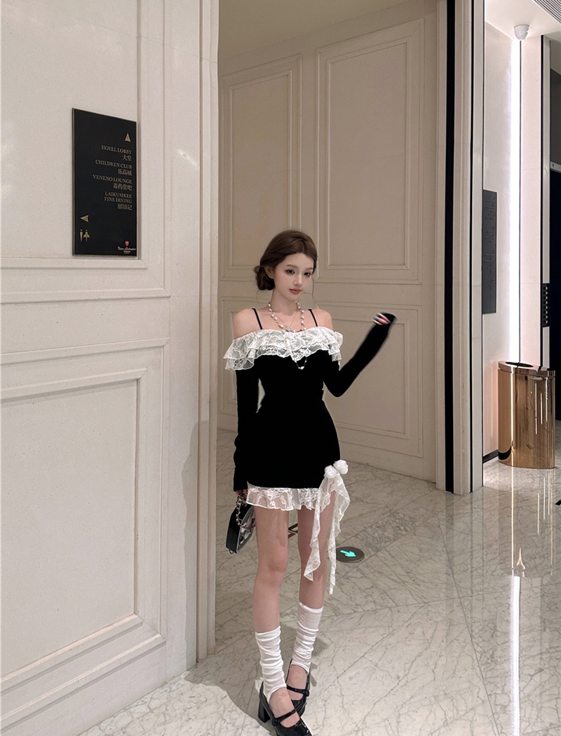 Spicegirl sexy spring fashion long sleeve dress