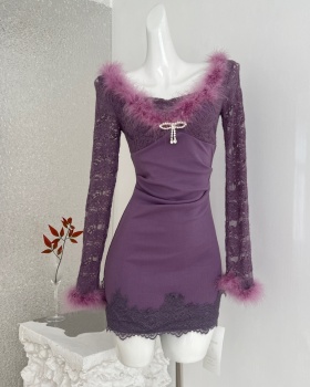 Fashion temperament slim enticement dress