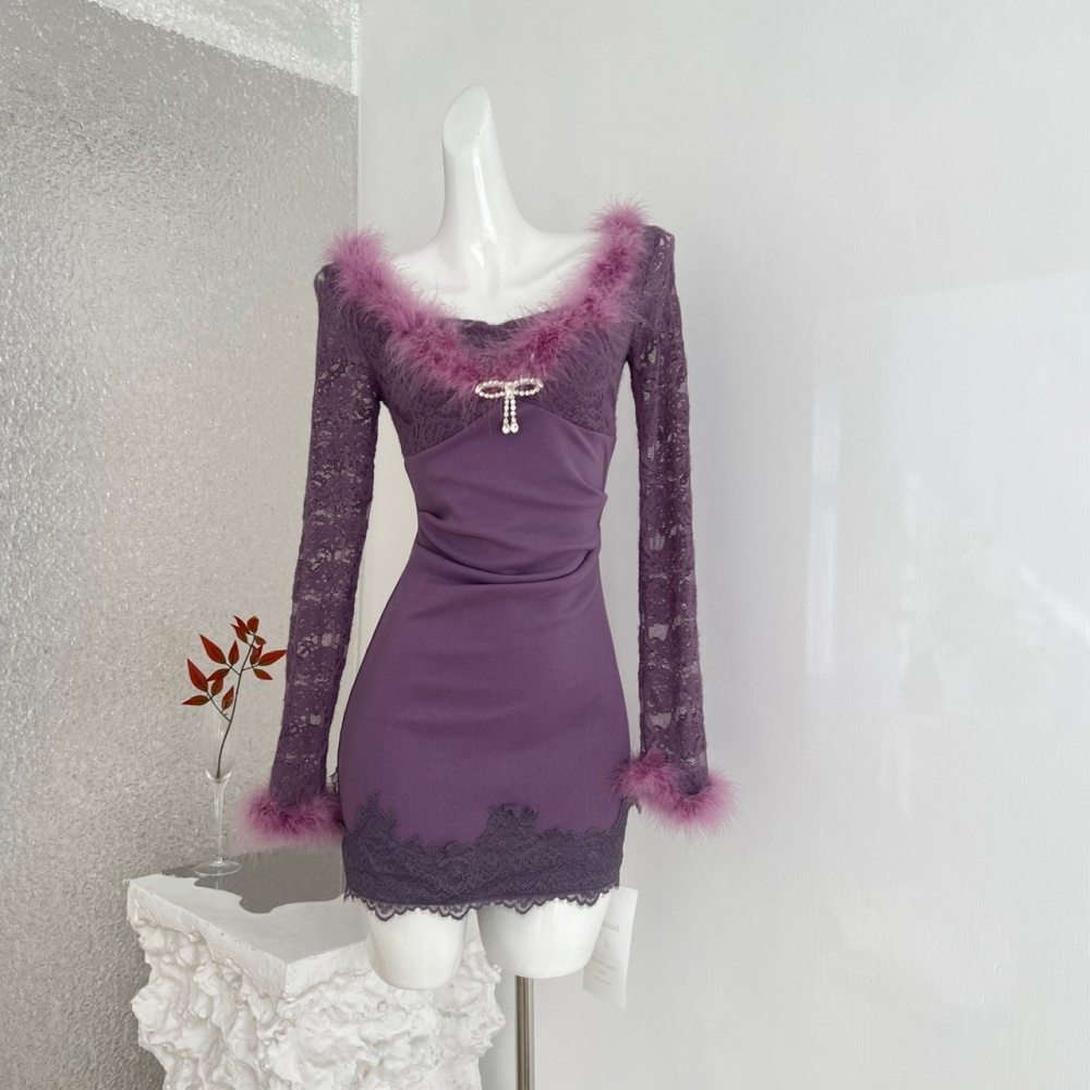 Fashion temperament slim enticement dress