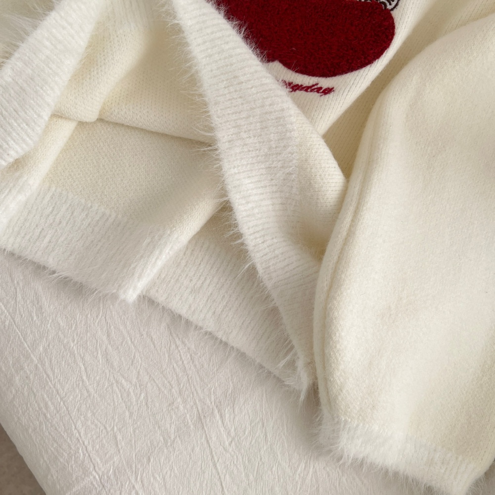 Maiden cherry coat V-neck skirt 2pcs set for women