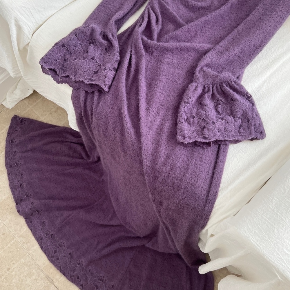 France style mermaid long dress winter dress for women