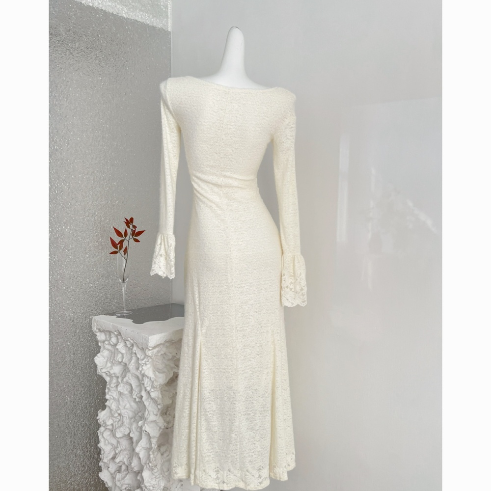 France style mermaid long dress winter dress for women